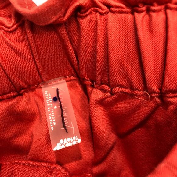 Free People Spring Trekker Wind Pants Pull on Jogger Hot Sauce Orange M - Picture 6 of 7